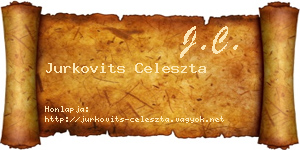 Jurkovits Celeszta névjegykártya