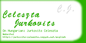 celeszta jurkovits business card